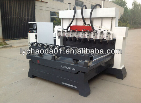 wood 4 axis engraving cnc router machine with 10 spindles for mass production of furniture legs